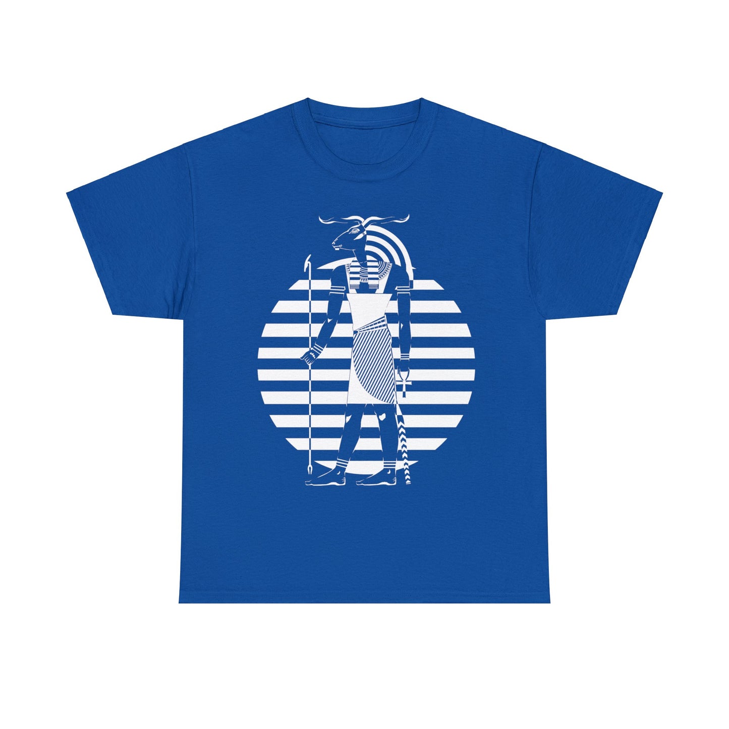 Khnum -White Design on Unisex Heavy Cotton Tee