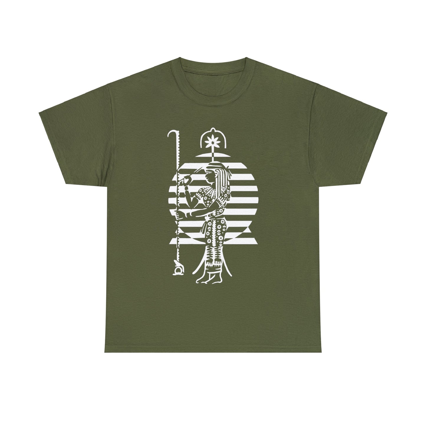 Seshat -White Design on Unisex Heavy Cotton Tee