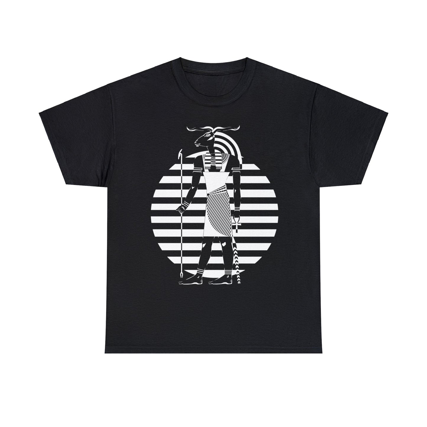 Khnum -White Design on Unisex Heavy Cotton Tee