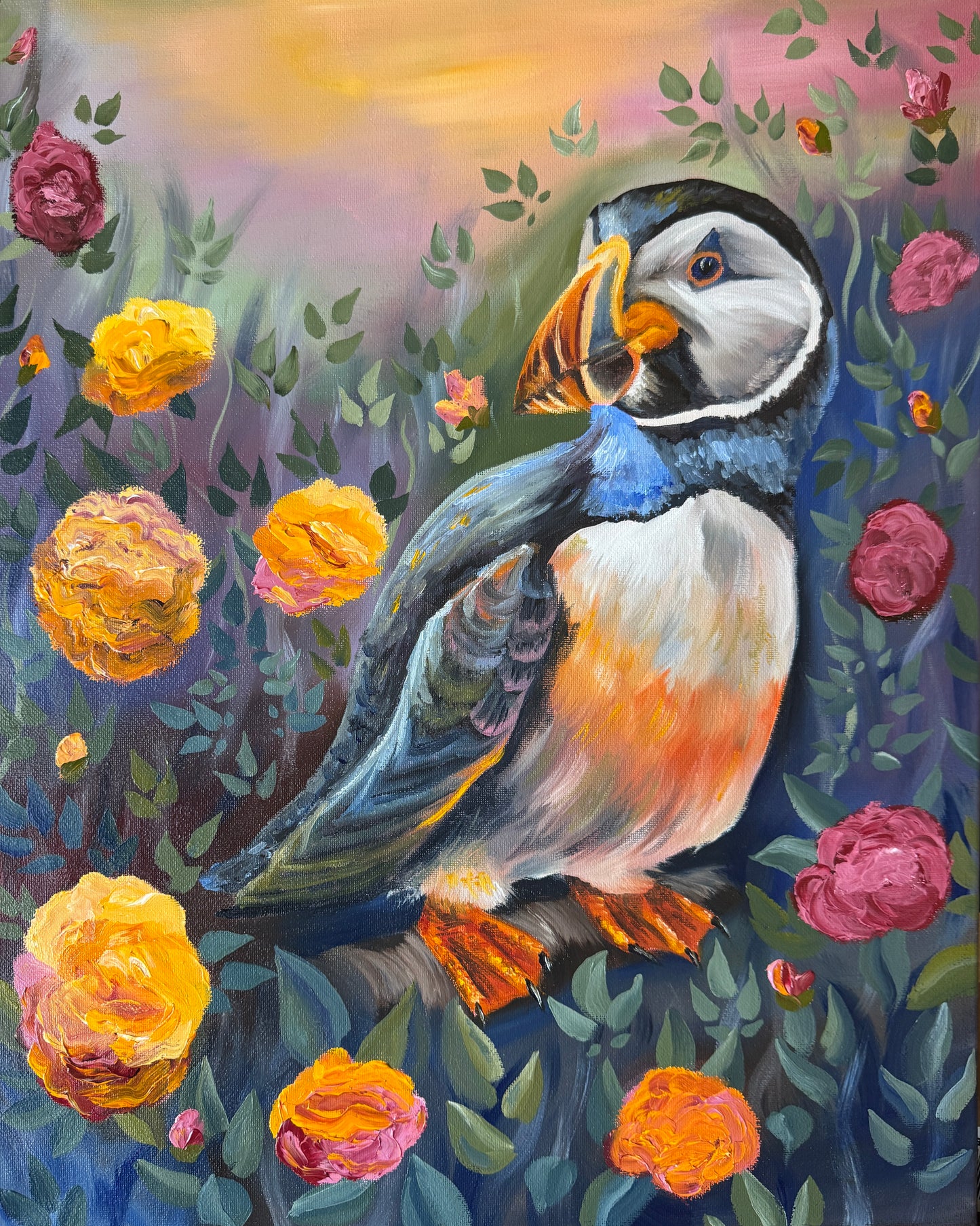 Rainbow: Puffin In The Rose Garden