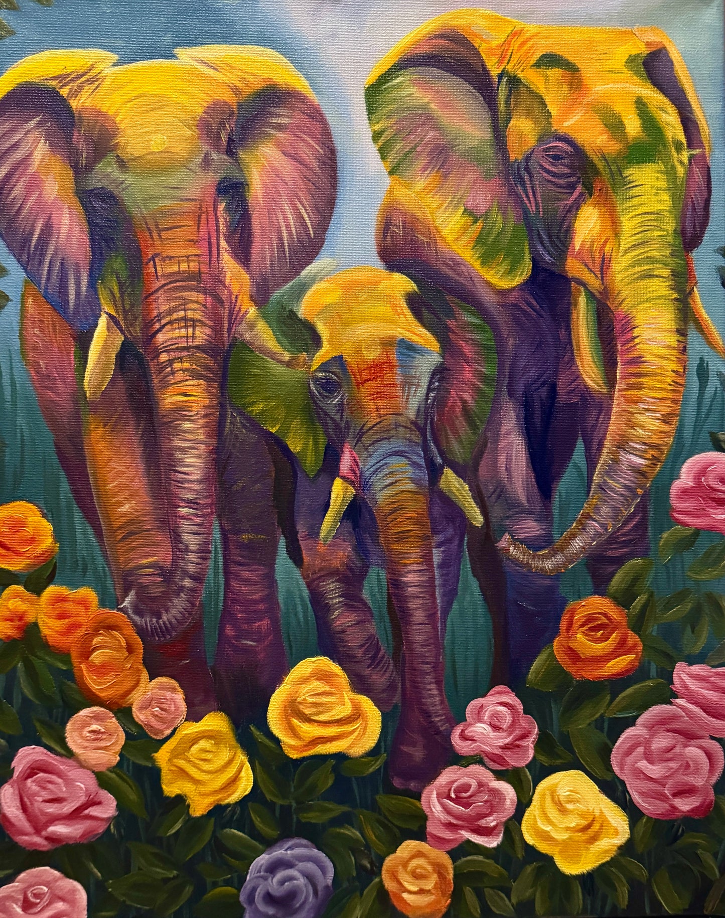 Limited Edition Prints- Rainbow Elephants