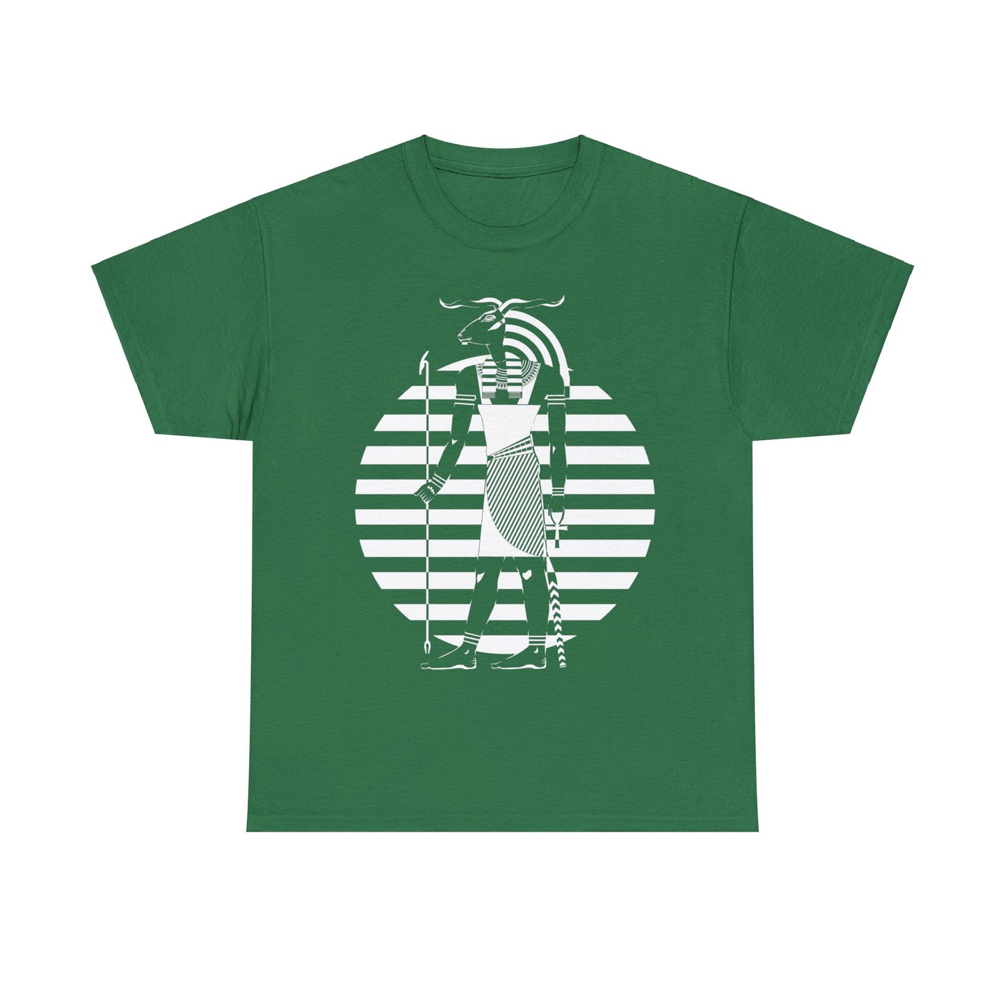 Khnum -White Design on Unisex Heavy Cotton Tee