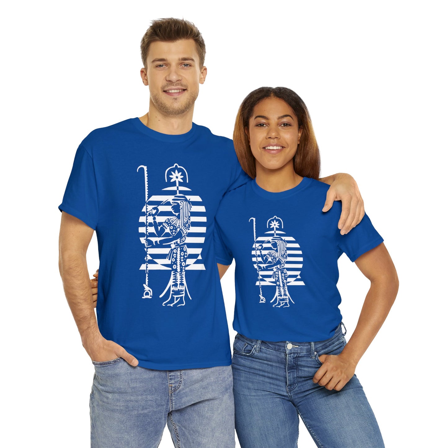 Seshat -White Design on Unisex Heavy Cotton Tee
