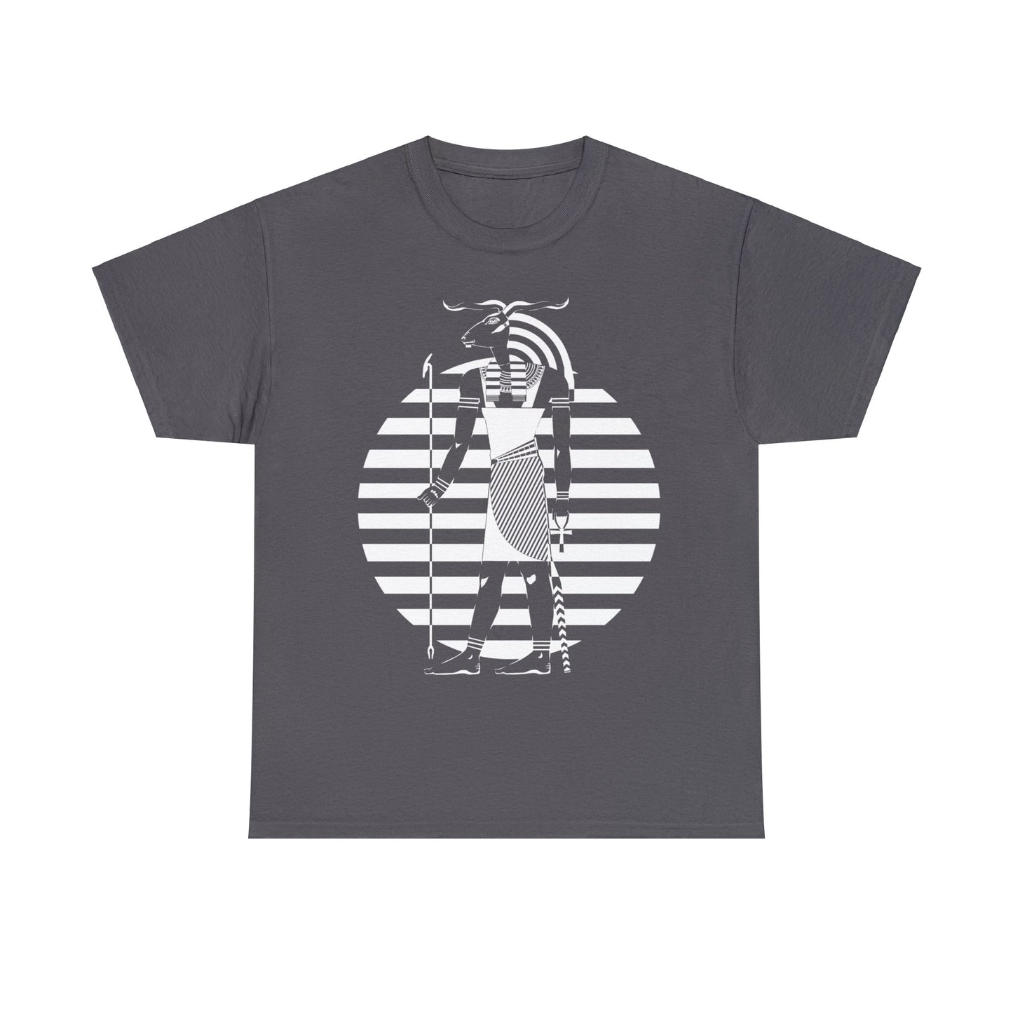 Khnum -White Design on Unisex Heavy Cotton Tee