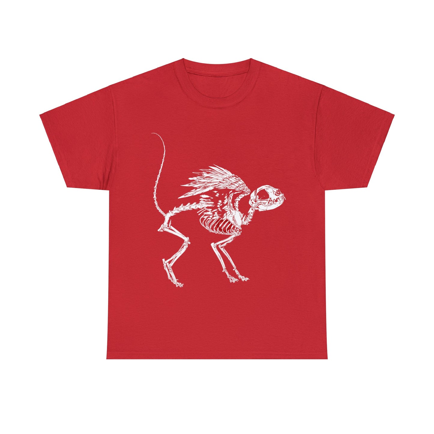 Valentine Dead Kitty Loves You -White Design on Unisex Heavy Cotton Tee
