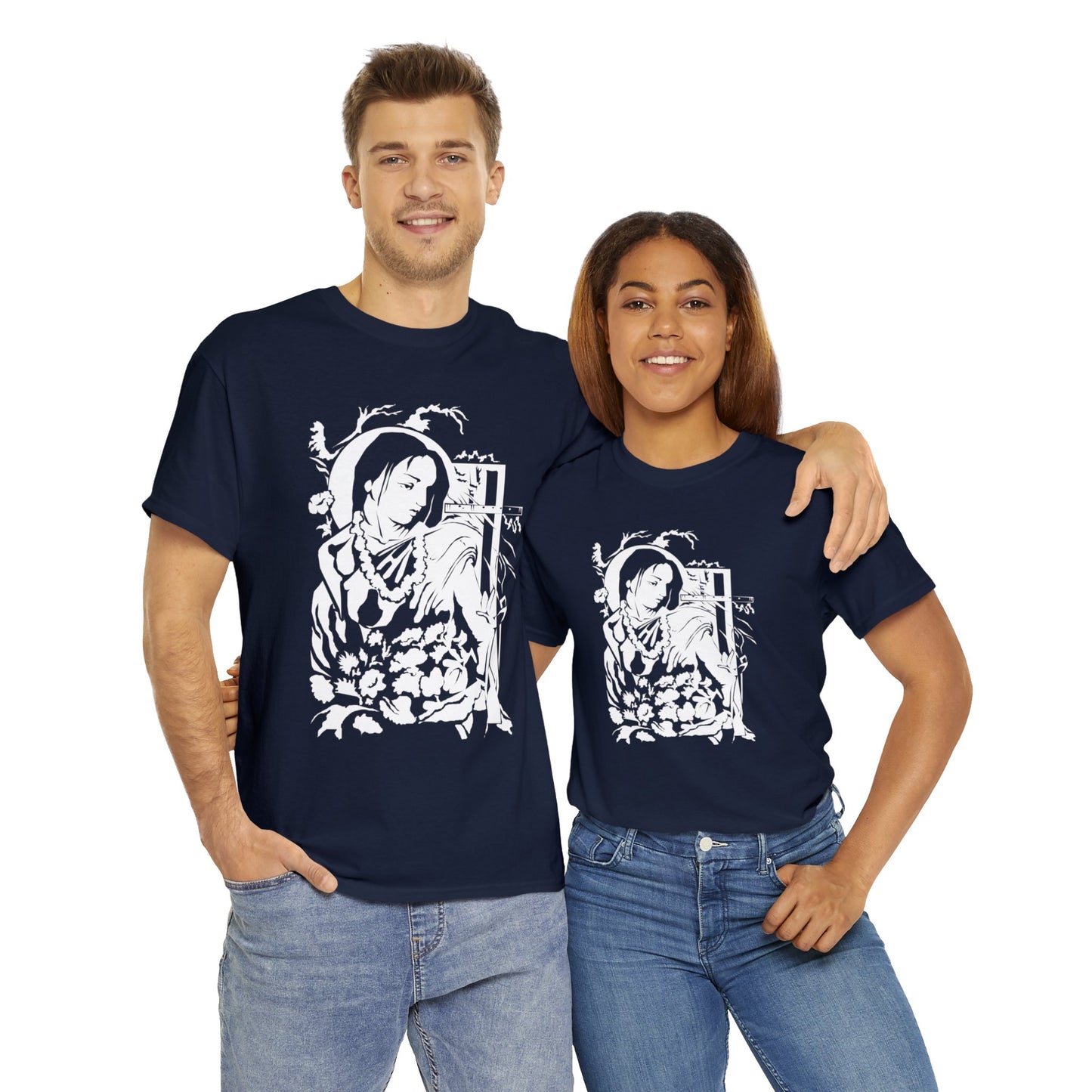 Krishna - God of Compassion - Design on Unisex Heavy Cotton Tee