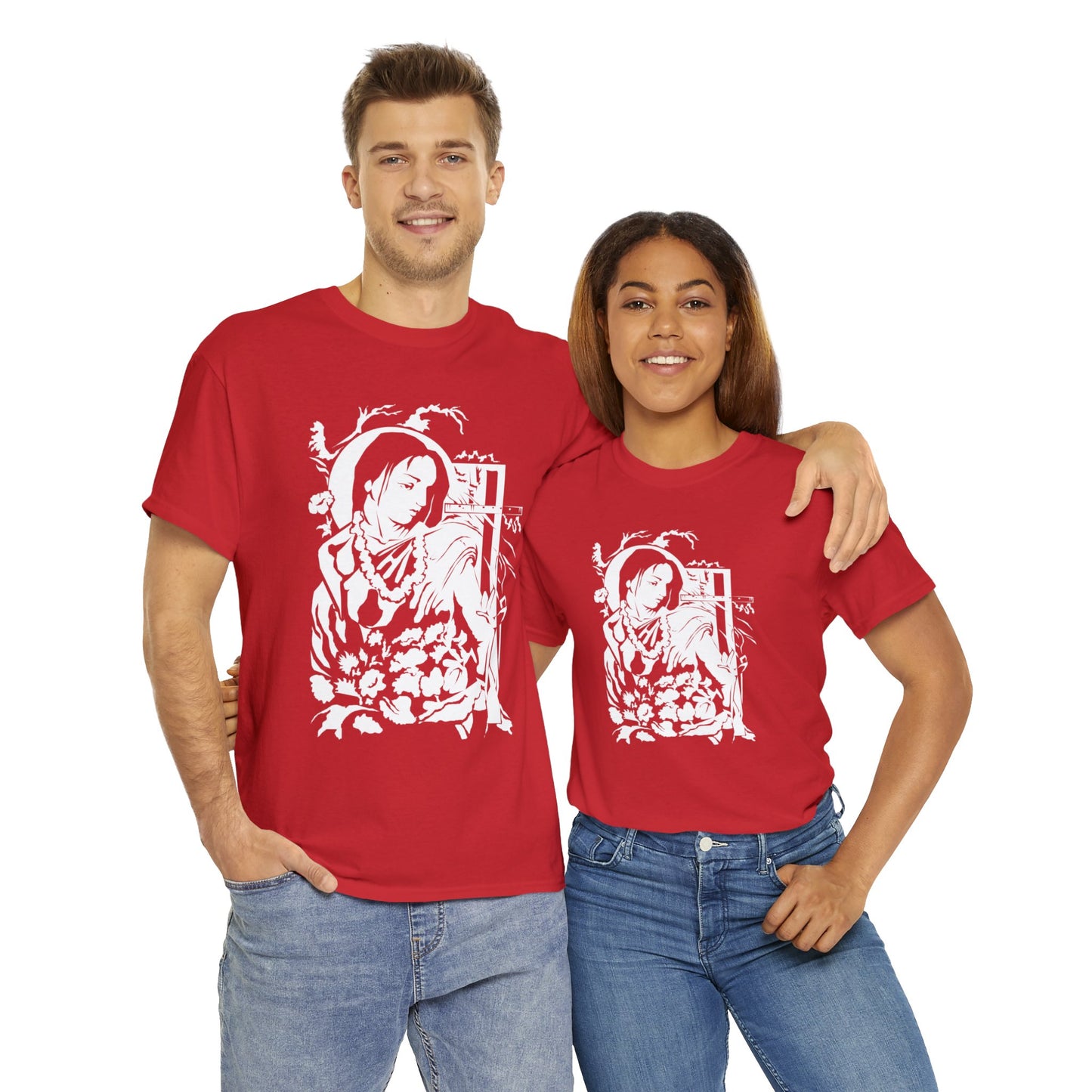 Krishna - God of Compassion - Design on Unisex Heavy Cotton Tee