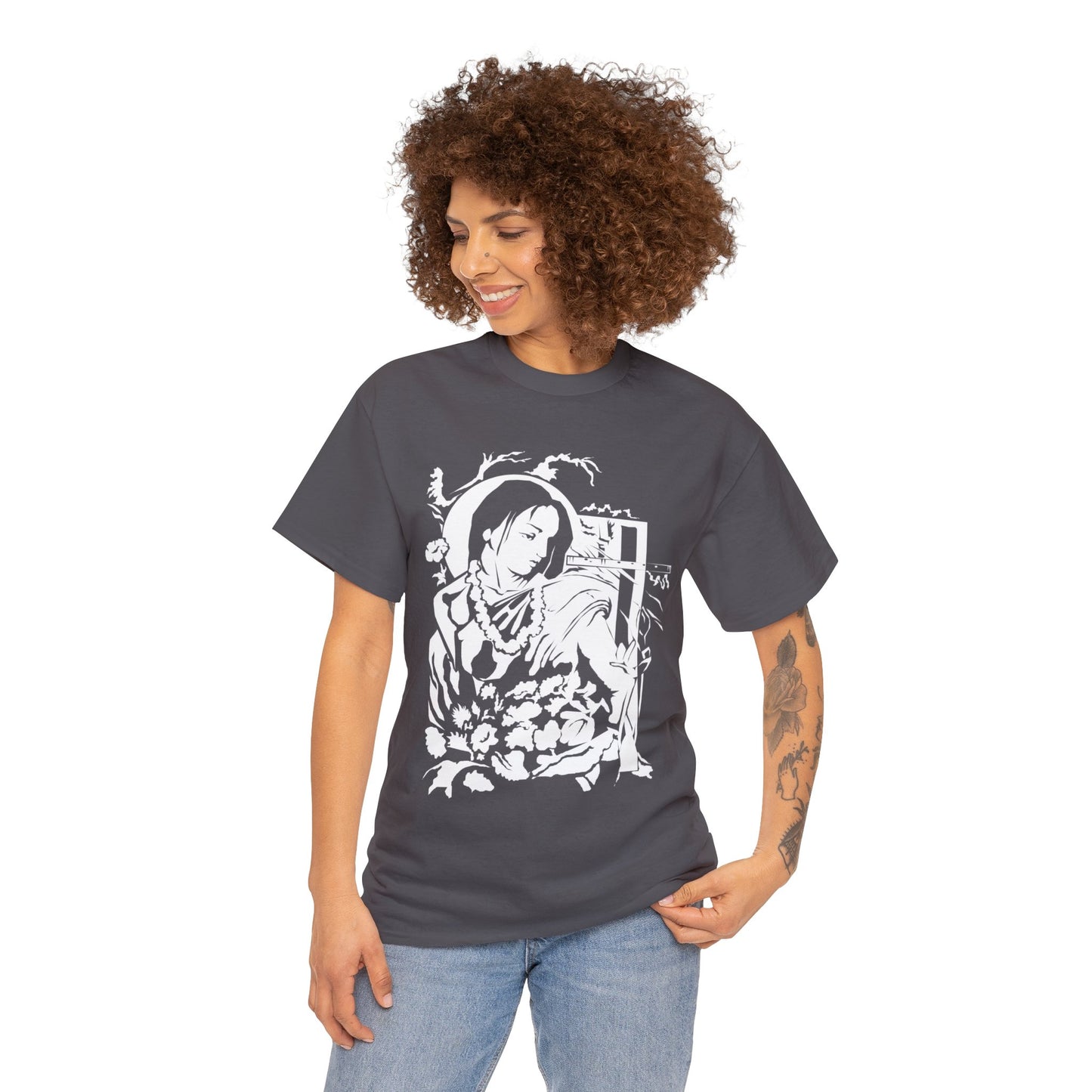 Krishna - God of Compassion - Design on Unisex Heavy Cotton Tee