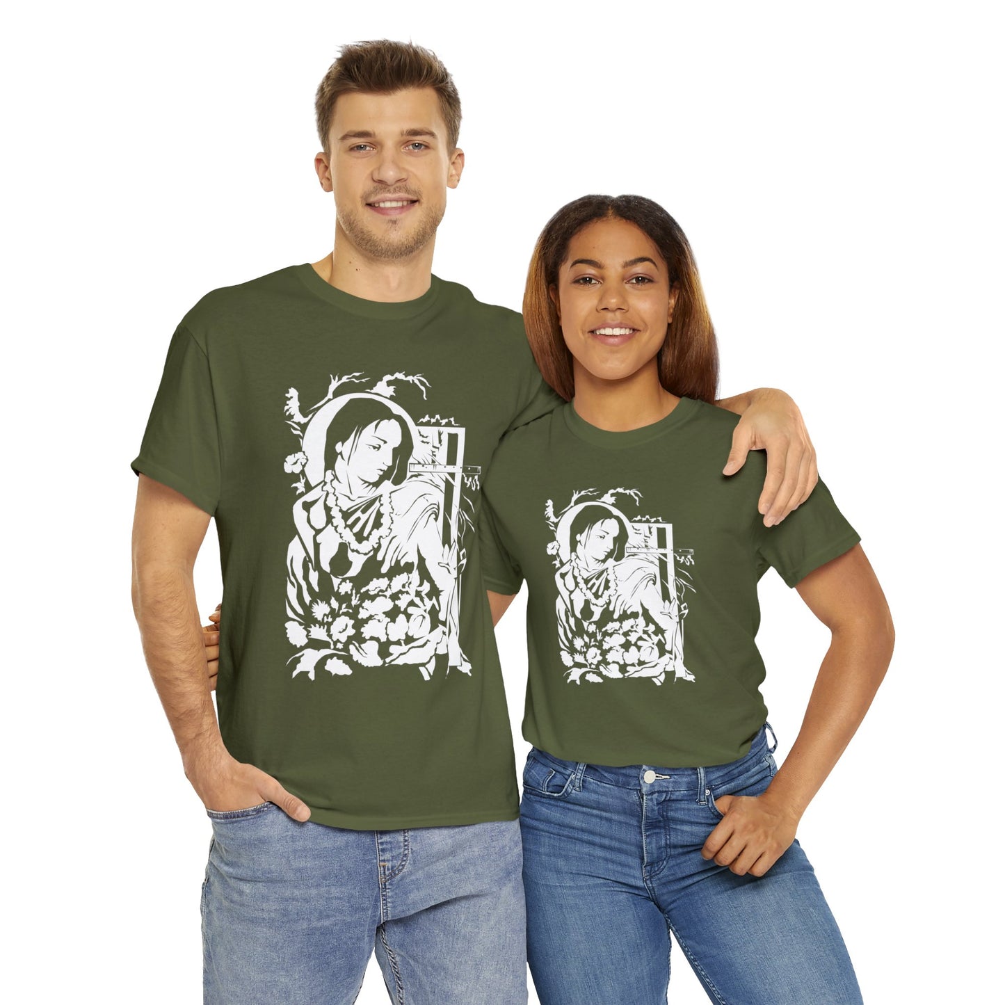 Krishna - God of Compassion - Design on Unisex Heavy Cotton Tee