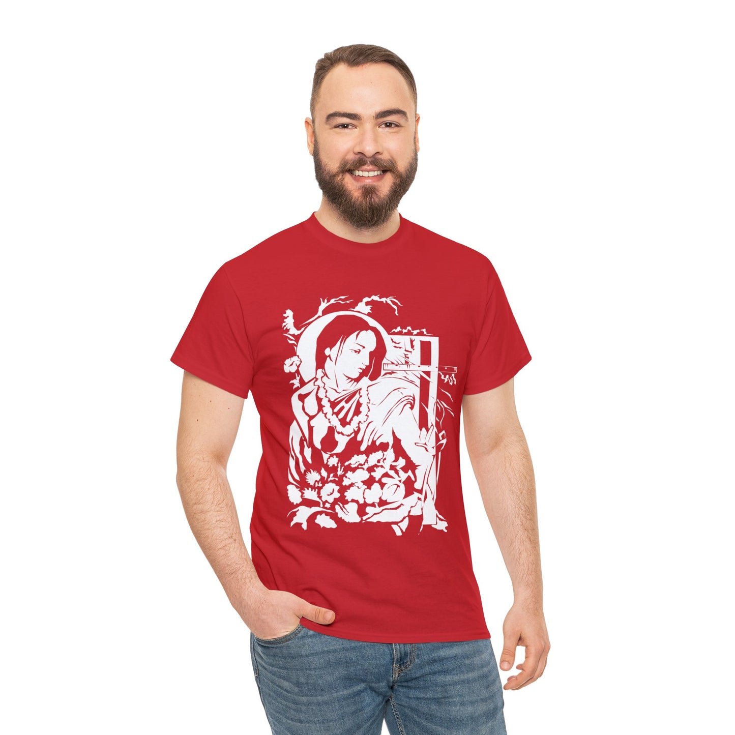 Krishna - God of Compassion - Design on Unisex Heavy Cotton Tee