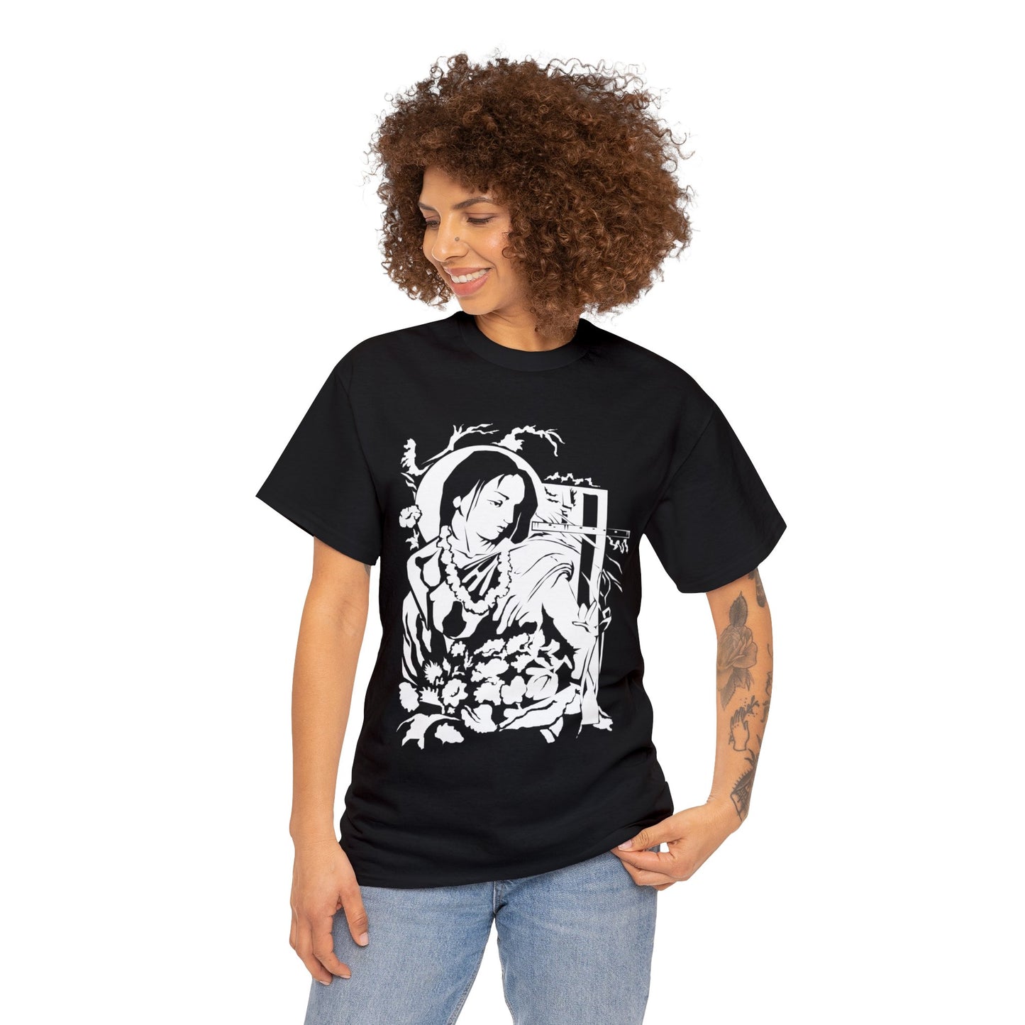Krishna - God of Compassion - Design on Unisex Heavy Cotton Tee