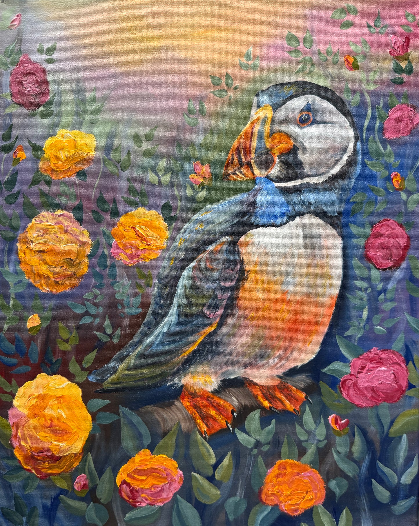 Rainbow: Puffin In The Rose Garden