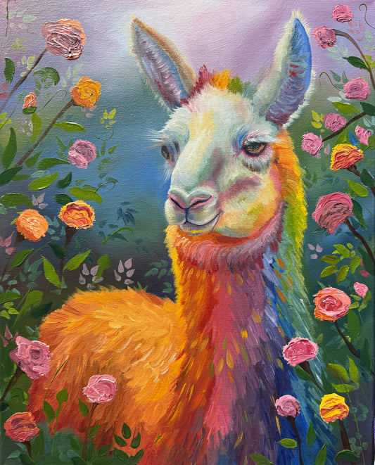 Limited Edition Prints- Rainbow Llama II