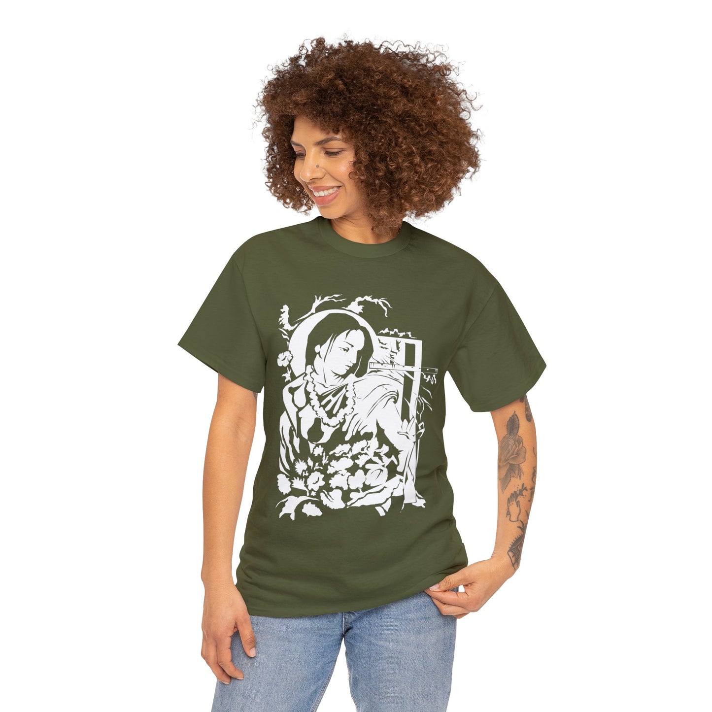 Krishna - God of Compassion - Design on Unisex Heavy Cotton Tee