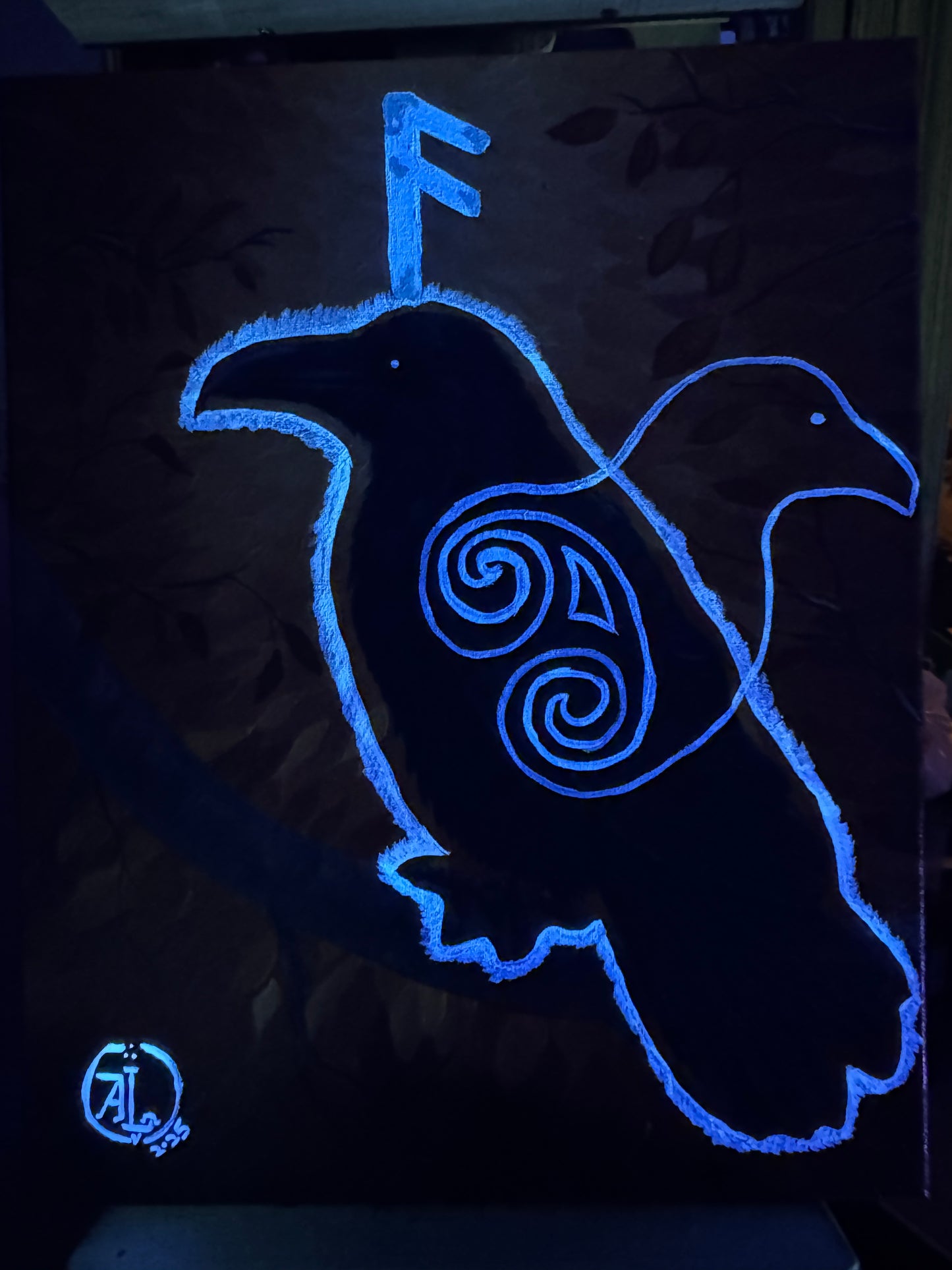 Elder Futhark Runes: Ansuz, Raven (Odin/Communication)