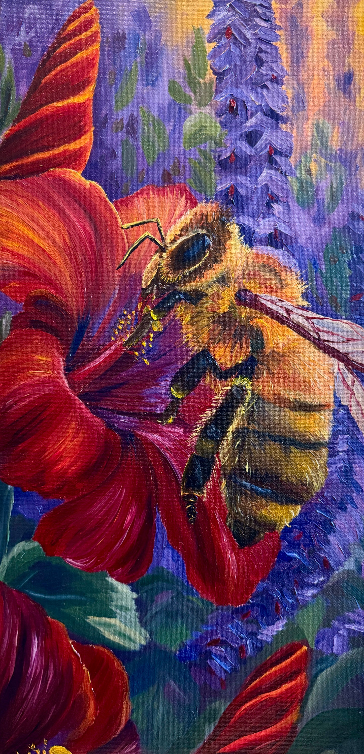 Limited Edition Prints- Bee with Hibiscus